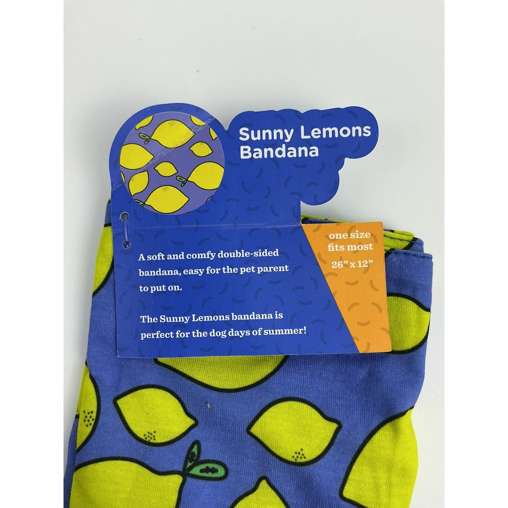 Pet Bandana Lot of 3 Peeps Sunny Lemons Dodo Print Medium Large Dog NWT - Picture 7 of 12